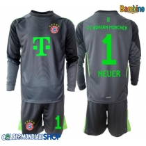 Maglie da calcio Bayern Munich Manuel Neuer #1 Portiere Seconda Maglia Bambino 2025-26 Manica Lunga (+ Pantaloni corti)